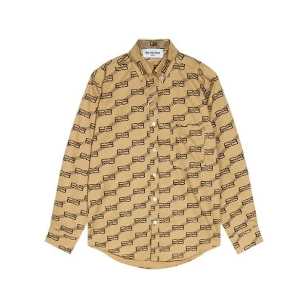 발렌시아가 트렌디 남성 카멜 셔츠 - Balenciaga Mens Camel Tshirts… - 1
