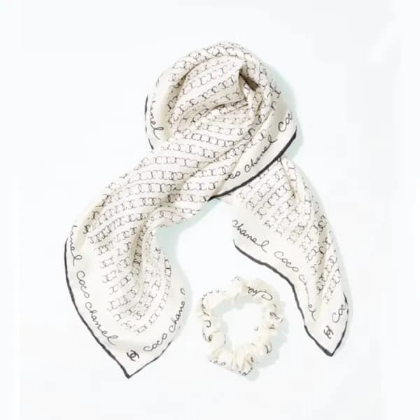 샤넬 여성 화이트 스카프 - Chanel Womens White Scarf - ch42x - 1