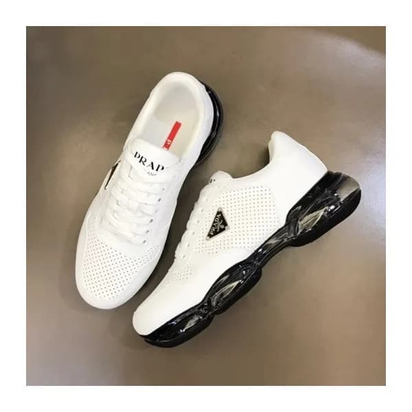 프라다 남성 화이트 스니커즈 - Prada Mens White Sneakers - pr28… - 1