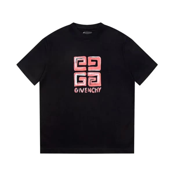 지방시 남성 크루넥 블랙 반팔티 - Givenchy Mens Black Short Slee… - 1