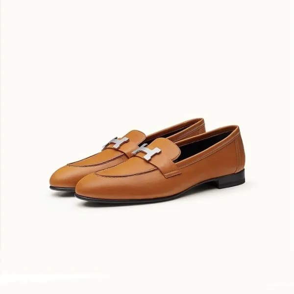 에르메스 여성 카멜 파리 로퍼 - Hermes Womens Camel Loafer - he… - 1