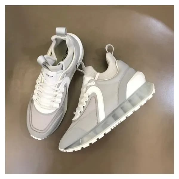 발망 남성 트렌디 그레이 스니커즈 - Balmain Mens Gray Sneakers - … - 1