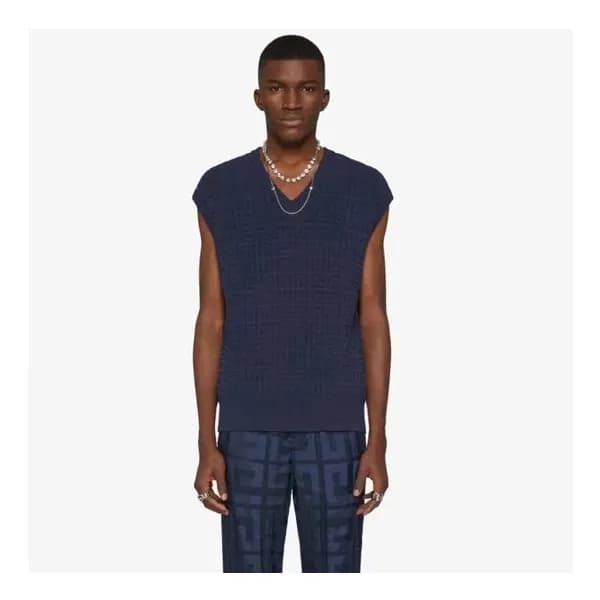 펜디 남성 네이비 베스트 - Fendi Mens Navy Vest - fe181x - 1