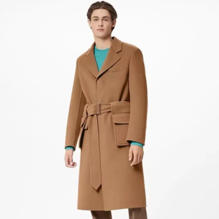루이비통 남성 카멜 코트 - Louis vuitton Mens Camel Coats - l… - 1