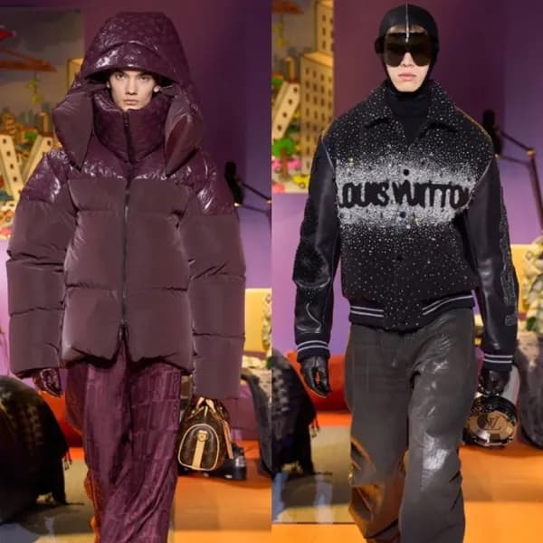 루이비통 남성 버건디 패딩 - Louis vuitton Mens Bugundy Paddin… - 1
