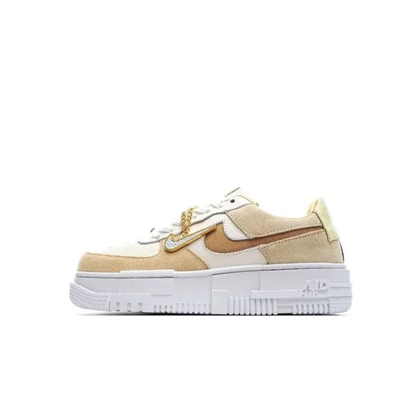 나이키 남/녀 카멜 스니커즈 - Nike Air Force 1 Unisex Sneakers… - 1