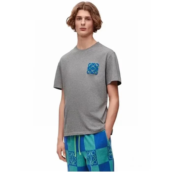 로에베 남성 그레이 반팔티 - Loewe Mens Gray Tshirts - loc334x - 1