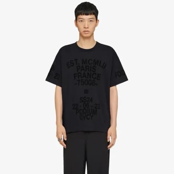 지방시 남성 블랙 반팔 티셔츠 - Givenchy Mens Black Tshirts - g… - 1