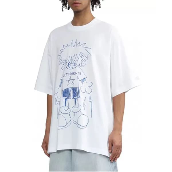 베트멍 남/녀 반팔 티셔츠 - Vetements Unisex Over Size Tshirt… - 1