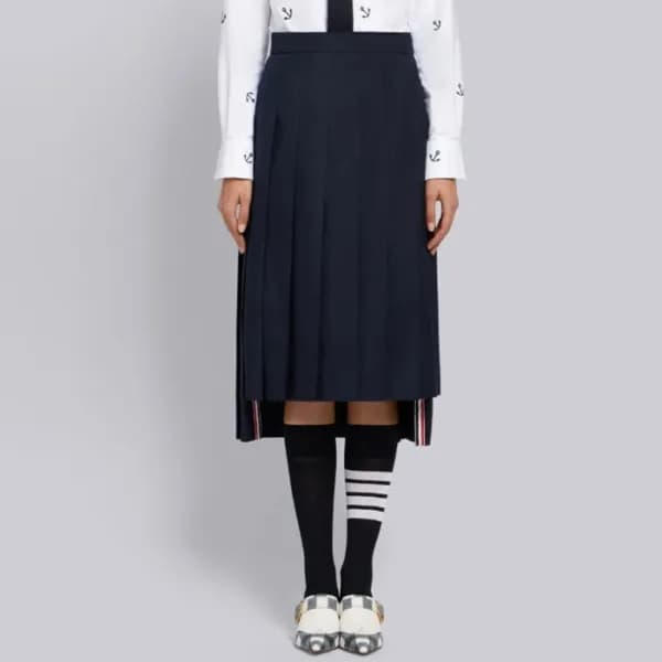 톰브라운 여성 네이비 스커트 - Thom Browne Womens Navy Skirts -… - 1