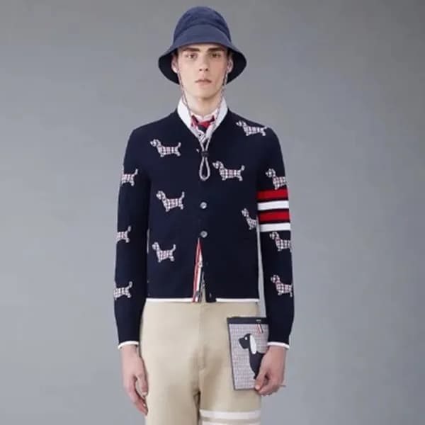톰브라운 여성 브이넥 가디건 - Thom Browne Womens Cardigan - th… - 1