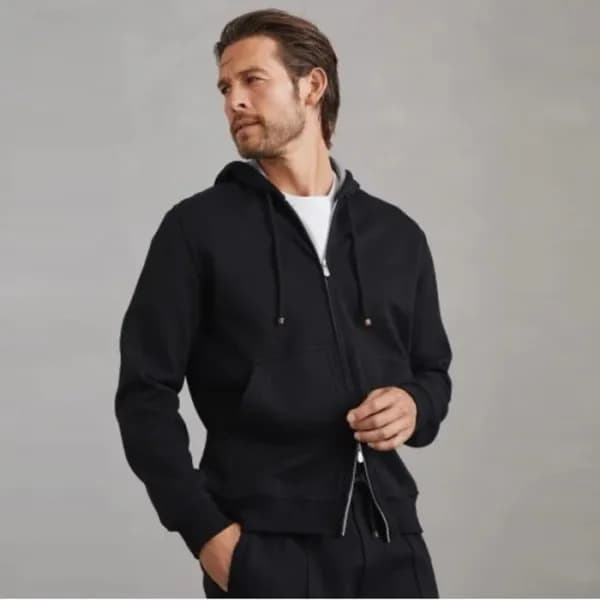 브루넬로쿠치넬리 남성 집업 후드티 - Brunello Cucinelli Mens Zip-u… - 1