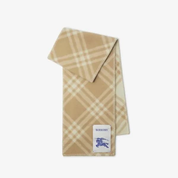 버버리 남/녀 체크 머플러 - Burberry Unisex Flanner Muffler -… - 1