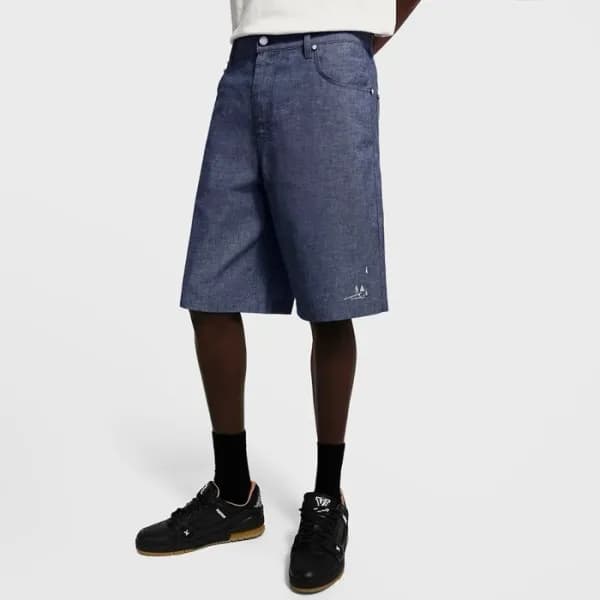 루이비통 남성 데님 쇼츠 - Louis vuitton Mens Denim Shorts - … - 1