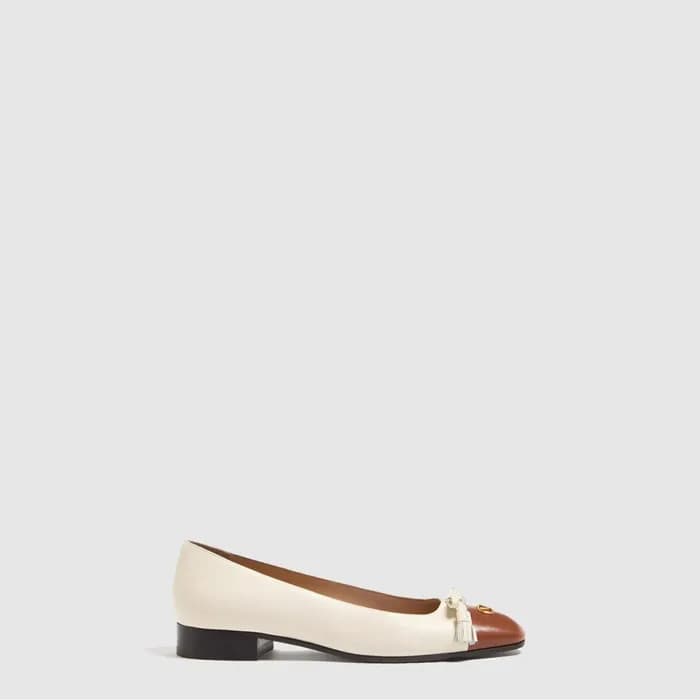 발렌티노 여성 발레 뒤 루아 포니 이펙트 카프스킨 발레리나 - Valentino Balle… - 1