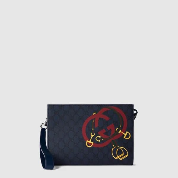 구찌 남성 프린트 GG 미디엄 파우치 - Gucci Mens Printed GG Mediu… - 1