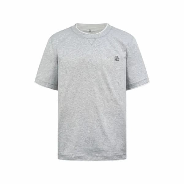 브루넬로쿠치넬리 남성 라운드 티셔츠 - Brunello Cucinelli Mens Roun… - 1