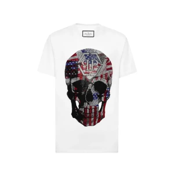 필립플레인 남성 라운드 반팔티 - Philipp-plein Mens Round Tshirt… - 1