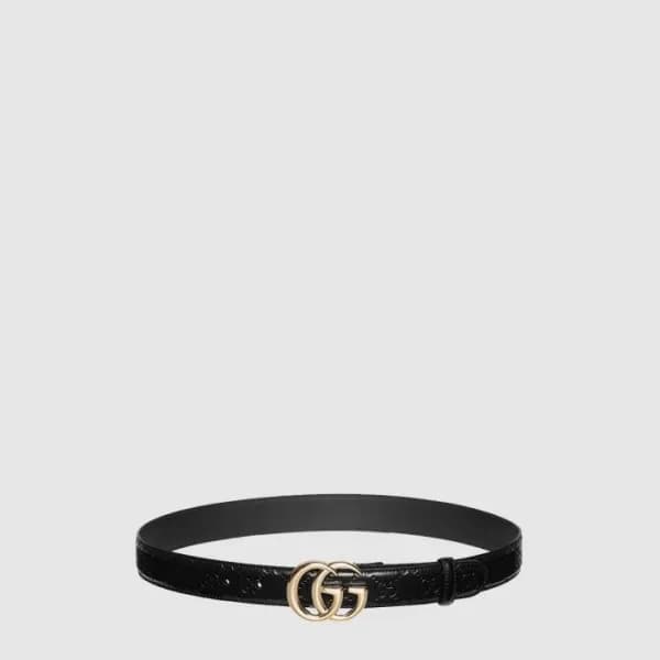 구찌 남성 GG 마몽 씬 벨트 - Gucci Mens GG Marmont Thin Belt… - 1