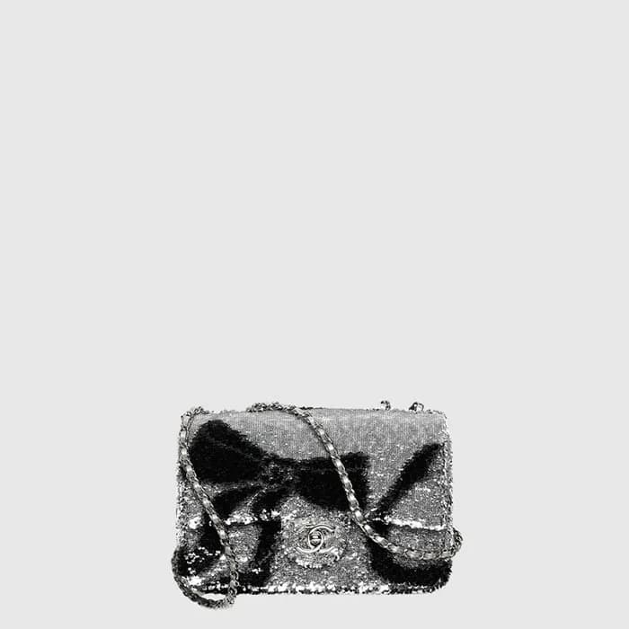 샤넬 여성 리본 시퀸 플랩백 - Chanel Womens Ribbon Sequin Flap Bag - chb16669x