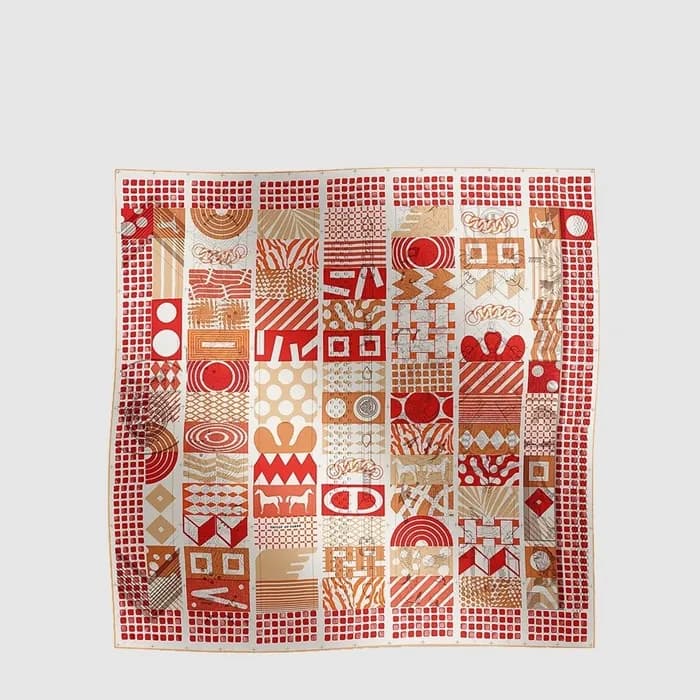 에르메스 여성 트윌리 유 블록 리스트 베르니 스카프 - Hermes Womens Twilly au Bloc Liste Vernie Scarf - acc8916x - 1