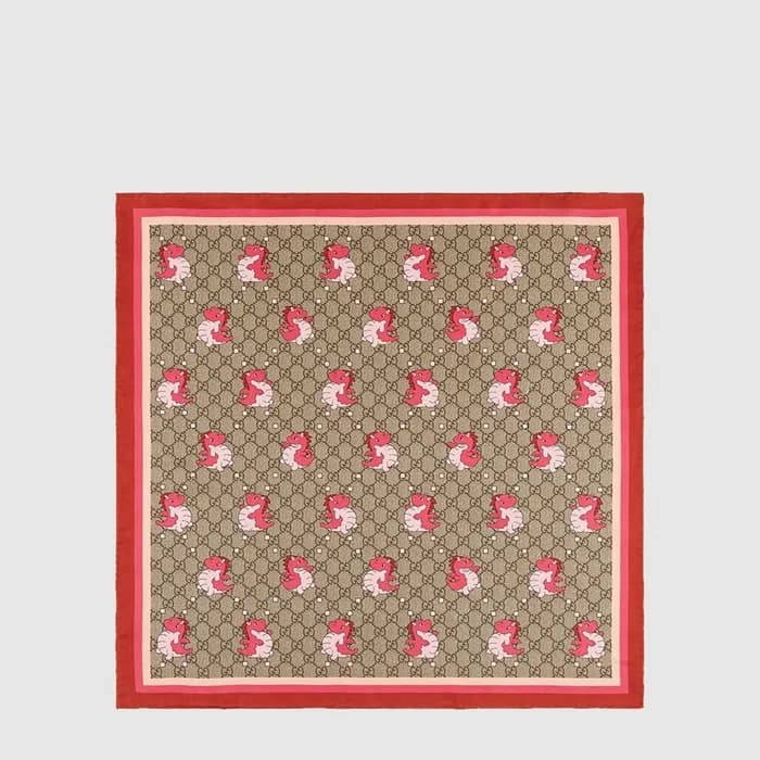 구찌 여성 플로럴 프린트 스카프 - Gucci Womens Floral Print Scarf - acc8987x - 1