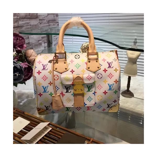 Louis Vuitton Multi SPD White Tote Bag,30cm - 루이비통… - 1