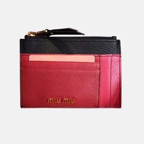 MiuMiu 2018 Madras Leather Card Wallet 5MC446 - 미우… - 1