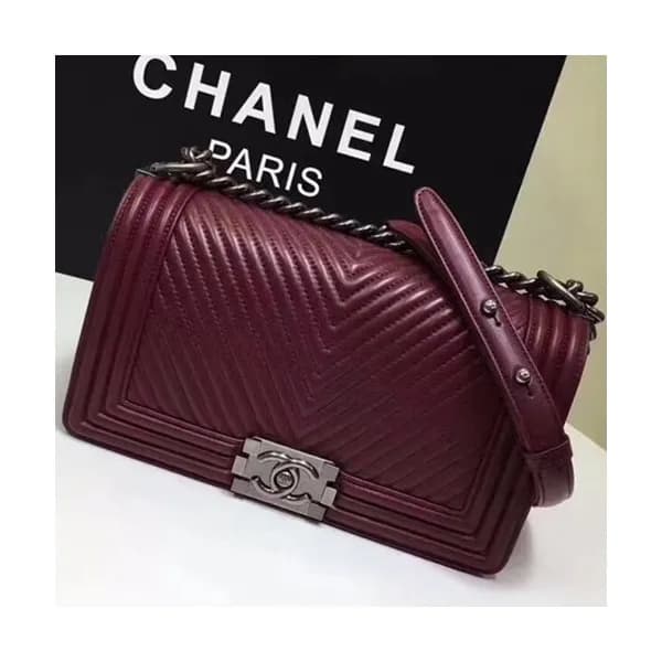 Chanel Leboy Leather Chain Shoulder Bag ,25CM - 샤… - 1