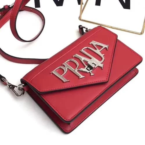 Prada Leather Shoulder Cross Bag,19CM - 프라다 레더 여성용… - 1
