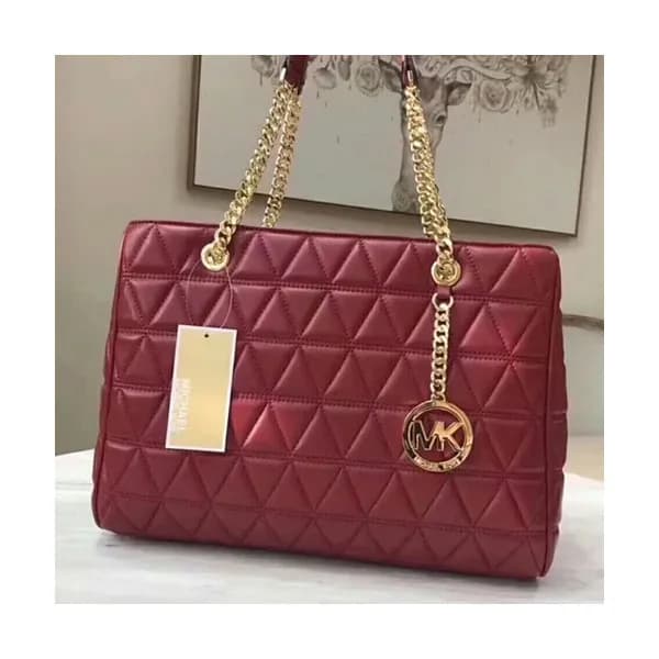 Michael Kors Leather Chain Tote Shoulder Bag, 35CM… - 1