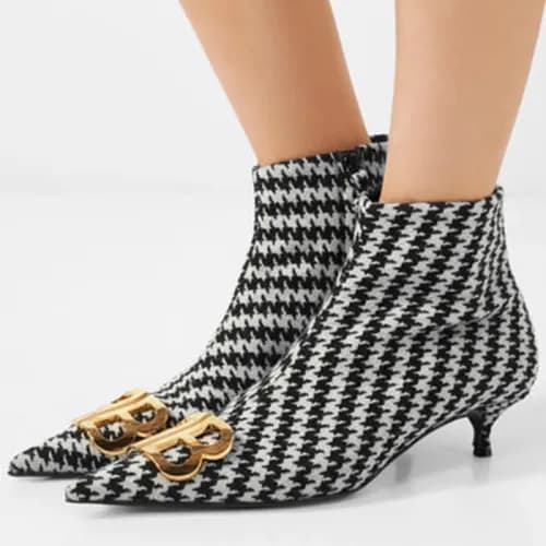 Balenciaga 2018 hound tooth Ankle Boots - 발렌시아가 하운… - 1