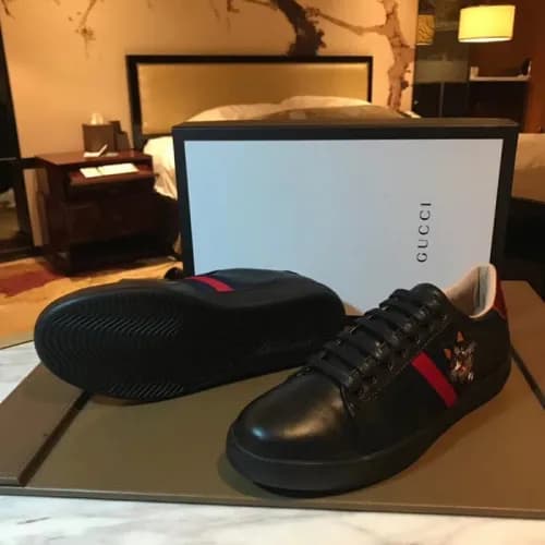 Gucci 2018 Ace Sneakers Low-top Black - 구찌 에이스 스니커… - 1