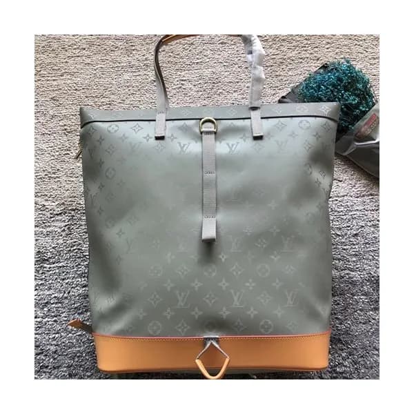 Louis Viutton Monogram Titanium Zip Tote Back Pack… - 1