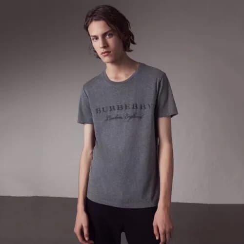 Burberry 2019 Mens Crew -neck Cotton Short Sleeved… - 1