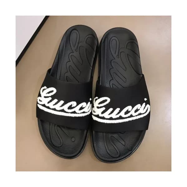 Gucci 2019 Mens Logo Leather Slipper - 구찌 남성 로고 벨크… - 1