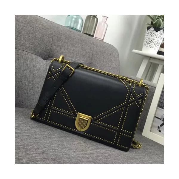 Dior 2019 Dior Rama Leather Chain Shoulder Bag ,25… - 1