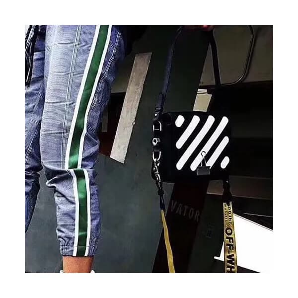 Off White 2019 Leather Binder Clip Shoulder Bag,19… - 1
