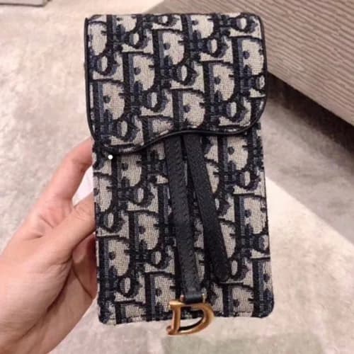Dior 2019 Oblique Chain Shoulder Cross Bag / Phone… - 1