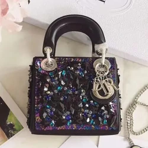 Dior 2019 Lady Dior Mini Tote Shoulder Bag,17CM - … - 1