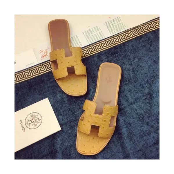 Hermes 2019 Ladies Classic Oasis Leather Slipper -… - 1