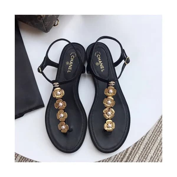 Chanel 2019 Ladies Leather Sandal - 샤넬 2019 여성용 레더… - 1
