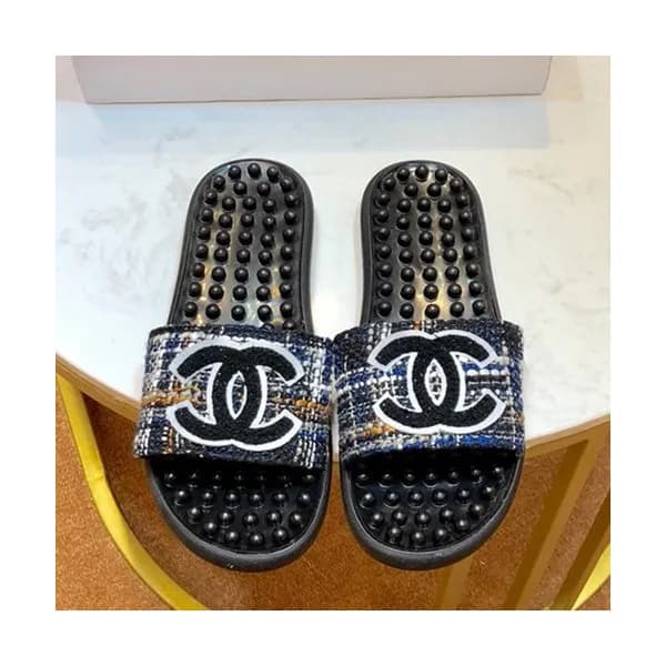 Chanel 2019 Ladies Tweed Slipper - 샤넬 2019 여성용 트위드… - 1