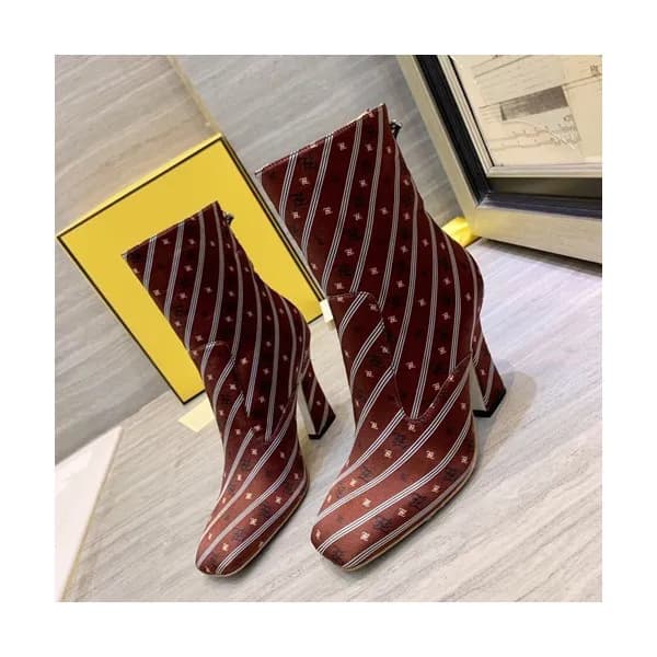 Fendi 2019 Ladies Silk High Heel Boots - 펜디 2019 여… - 1
