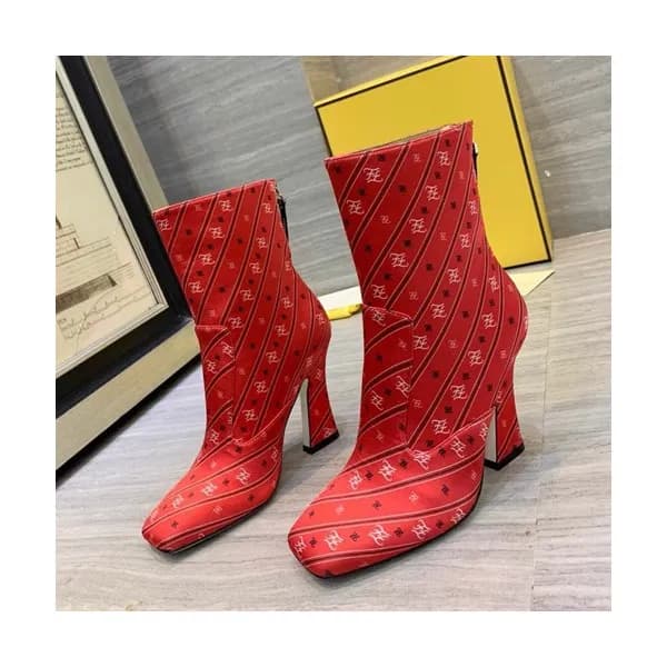 Fendi 2019 Ladies Silk High Heel Boots - 펜디 2019 여… - 1