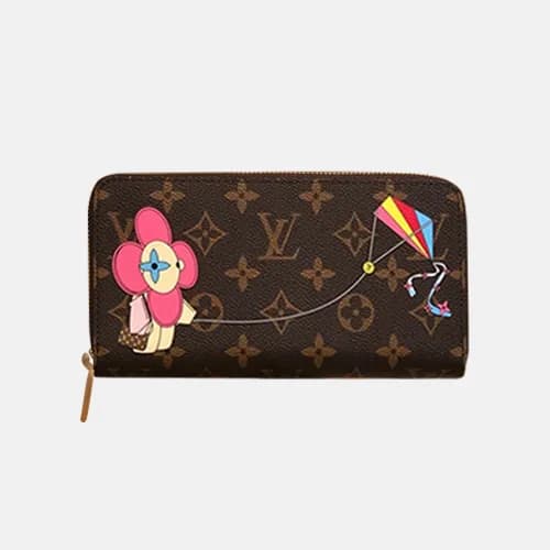 Louis Vuitton 2019 Monogram Canvas Zip Round Walle… - 1