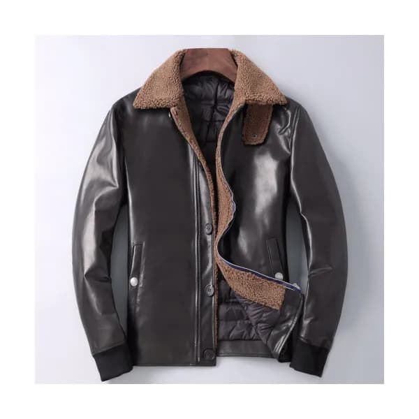 Burberry 2019 Mens Casual Duck Down Leather Jacket… - 1