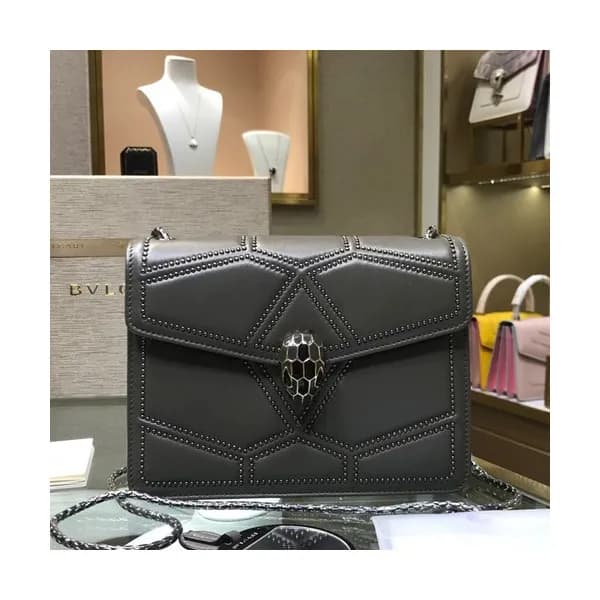 Bvlgari 2019 Serpenti Chain Tote Shoulder Bag,20cm… - 1