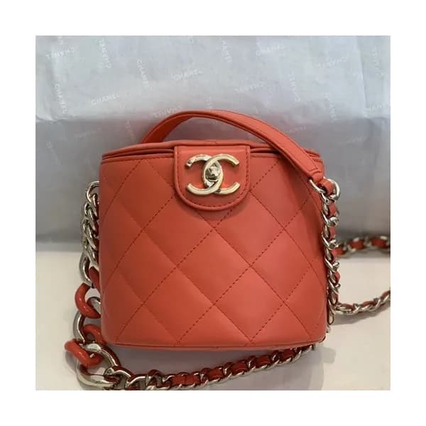 Chanel 2019 Leather Chain Shoulder Cross Bag,15CM … - 1