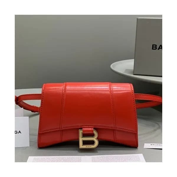 Balenciaga 2019 Leather Hip Sack Belt Bag,18CM - 발… - 1